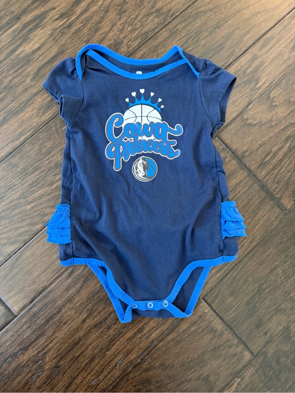 Dallas mavericks nba licensed bodysuit onesie ruffles blue 24 months baby